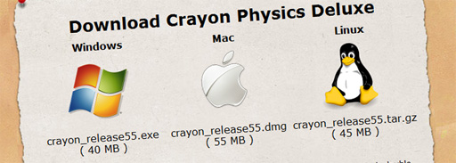 Crayon Physics Deluxe is now available for Mac and Linux \o/